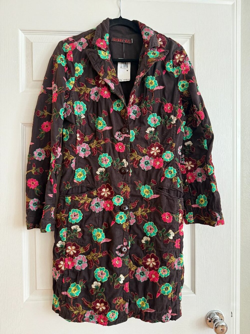 NWT Johnny Was Embroidered Duster Jacket